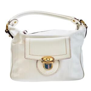 Vintage Marc Jacobs Mini Sling Bag Cream White Leather Purse Handbag Y2K New